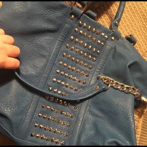 Blue Studded Large Steve Madden Bag Purse